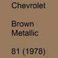 Preview: Chevrolet, Brown Metallic, 81 (1978).